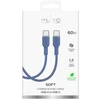 Puro ICON duomenų perdavimo ir įkrovimo kabelis | USB-C į USB-C | 1,5 m | mėlynas