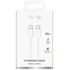 Puro PUCCC25W3MTWHI duomenų perdavimo ir įkrovimo kabelis | USB-C į USB-C | 25 W | 3 m | balta