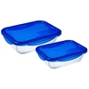 Padažinių rinkinys Pyrex Cook & Go (2 pcs) Skaidrus Borosilikatinis stiklas