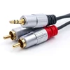 Qoltec Cable 2xRCA / Mini Jack 3.5mm male | 3m | Juodas