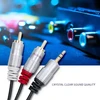 Qoltec Cable 2xRCA / Mini Jack 3.5mm male | 3m | Juodas
