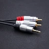 Qoltec Cable 2xRCA / Mini Jack 3.5mm male | 3m | Juodas