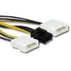 QOLTEC 50433 Qoltec Adapteris 2x MOLEX female PCI-E 8 pin 15cm