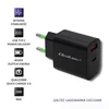 QOLTEC 51713 Charger 18W 5-12V 1.5-3A USB type C PD USB QC 3.0 Juodas