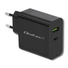 QOLTEC 51717 Įkroviklis 42W 5-20V 2.25-3A USB tipas C PD USB Juodas