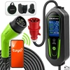 Qoltec Įkroviklis automobiliui elektrycznego EV i hybryd su regulacją 2w1 Typ2 | 7kW | 230V | CEE 32A | Wi-Fi | Tuya | Smart life | LCD | 5m
