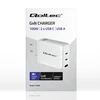 Adapteris Įkroviklis tinklo 100 W gan 5-20 V 15-5 A 2 x usb-c pd 1 usb qc 3.0 baltas Qoltec