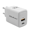 Adapteris Įkroviklis tinklo 20w gan 5-20v 1.5-3a 1 x usb-c pd usb qc 3.0 baltas Qoltec