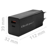 Įkroviklis - Qoltec 52382 GaN 100W PD USB Type-C ir A Juodas