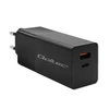 Įkroviklis - Qoltec 52382 GaN 100W PD USB Type-C ir A Juodas