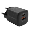 QOLTEC 50764 GaN ULTRA 35W charger / 5-20V / 2.25 3A / 1 x USB type C PD / 1x USB / Juodas