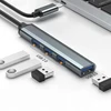 Centratorius adapteris usb-c 3.1 4in1 usb 3.0 3x 2.0 Qoltec