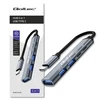 Qoltec 53790 Hub Adapteris USB-C 3.1 5in1 | USB-C PD| USB-C | 2x USB 2.0 | USB 3.0