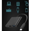 Qoltec 3-in-1 šakotuvas USB-C į USB 3.0 | HDMI | USB-C | 100W