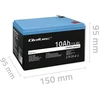 Qoltec LiFePO4 12,8V akumuliatorius su matmenimis