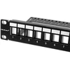 QOLTEC 54479 Patch panel RACK 24 jungtys UTP blank Juodas