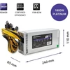 Qoltec PCI-E 1800W power supply | 80 Plus Platinum | Data mining