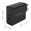 Įkroviklis - Qoltec 52380 65W PD USB-C &amp; USB Juodas