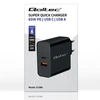 Įkroviklis - Qoltec 52380 65W PD USB-C &amp; USB Juodas