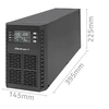 QOLTEC 52281 Nepertraukiamo maitinimo šaltinis UPS / 2kVA / 2000W / Galios koeficientas 1.0 / LCD / EPO / USB / Prisijungęs