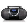 Grotuvas Lenco Lenco DAB+-Radio/Boombox SCD-6900, kaseta, CD grotuvas/MP3, FM, DAB+, juoda