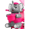 Ramiz Rožinė Triratis "Elephant Rožinė" + garsai + stogelis + barjeras + atrama kojoms + rankena + laikymo skyrius