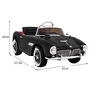 Ramiz Autko BMW 507 Retro elektryczne vaikams Juodas Roadster