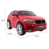 Ramiz Dvivietis elektromobilis BMW X6M XXL, lakuotas raudonas