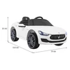 Ramiz Elektrinė mašina vaikams Maserati Ghibli Elektrinė mašina vaikams baltos spalvos