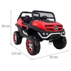 Ramiz Elektromobilis Mercedes Benz Unimog 4x4, Raudona