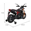 Ramiz Elektrinis vaikų motoroleris 2x12V, 2 pavaros, muzika, nuo 3 metų, juodas
