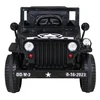 RAMIZ Elektromobilis Retro karinis 4x4 pavara, Juodas
