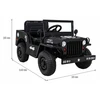 RAMIZ Elektromobilis Retro karinis 4x4 pavara, Juodas