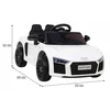 Ramiz Audi R8 na akumulator vaikams Baltas + Pilot + EVA + Wolny Start + MP3 LED