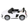 Lean Cars Vienvietis elektromobilis vaikams: Audi R8 Lift A300, baltos spalvos