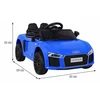 Elektrinė mašina vaikams Audi R8 mėlynos spalvos