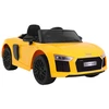 Ramiz Elektromobilis Audi R8 Spyder, geltonas