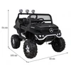 Ramiz Elektromobilis Mercedes Benz Unimog 4x4, Juodas