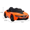 Ramiz Elektrinė mašina vaikams BMW I8 LIFT oranžinės spalvos