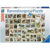Ravensburger Dėlionė 3000 vnt. - Gyvūnų pašto ženklai