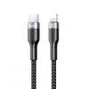 Greito įkrovimo kabelis REMAX RC-009 18W PD USB-C į Lightning: Spalva - Juoda