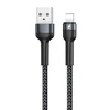 USB Lightning Remax Jany Alloy kabelis, 1m, 2.4A (juodas)