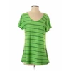 Rexona Lularoe Short Sleeve Top Žalias Stripes Crew Neck Tops - Used - Size Medium