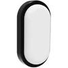 Sieninis šviestuvas Riga oval LED šviestuvas 12W 4000K IP65 Eurolight Juodas