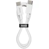 Rock kabelis P8 Basic Series – Type C į Type C – PD 60W 3A 1 metras baltos spalvos