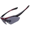 Rockbros 10141 photochromic UV400 dviratininko akiniai – raudonos spalvos