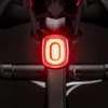 Rockbros Q2S LED galinis dviračio žibintas su išmaniąja stabdymo sistema + USB-C - USB-A laidas - juodos spalvos