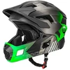 Rockbros TS-61 10110061003 Children's Bike Helmet with Detachable Chin Size S (48-52) - Žalias