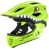 Rockbros TT-32003 „Shark“ vaikiškas dviračio šalmas su nuimamu žiočių rinkiniu, S dydis (48-52) - Žalias