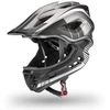 Rockbros TT-32SBTG-M children's bicycle helmet with removable chinbar, dydis M - pilka